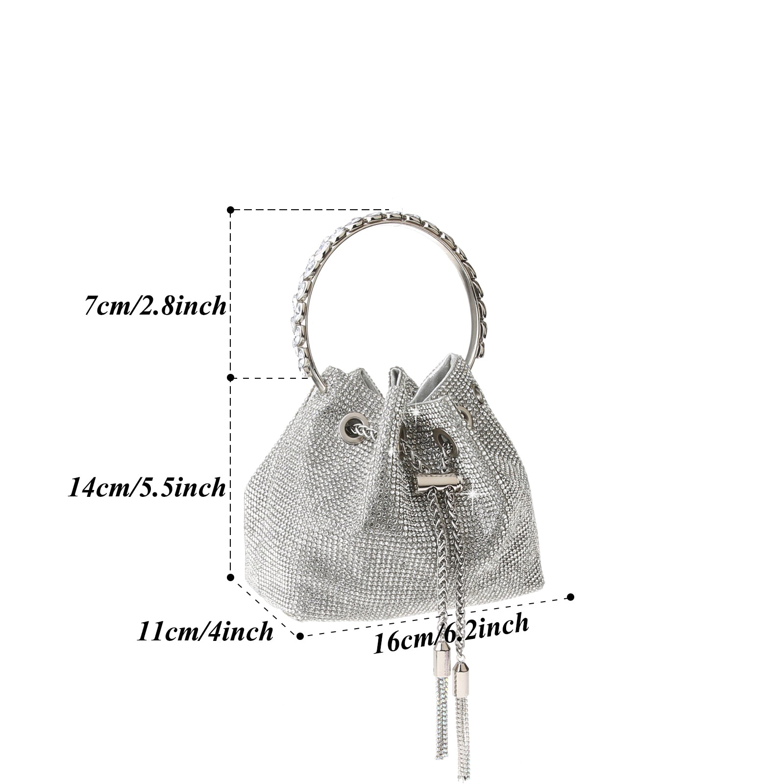 HeroNeo Beautiful Underarm Bag Glitter for Rhinestone Crossbody Bag  Shoulder Bag Evening Bag Handbag for Masquerades Party